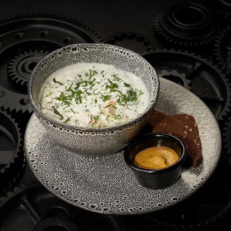 Окрошка с курицей 